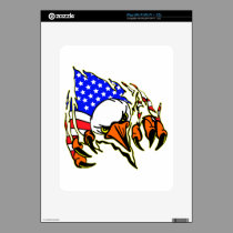 Eagle Tearout W/ American Flag Tattoo skins