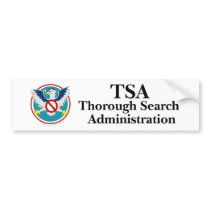 Eagle TSA Funny Cartoon Bumper Sticker