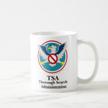 Eagle TSA Funny Cartoon (Touch My Junk) Mug