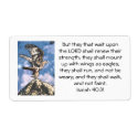 Eagle wings - Isaiah 40:31 zazzle_label