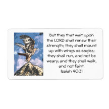 Eagle wings - Isaiah 40:31 Shipping Labels