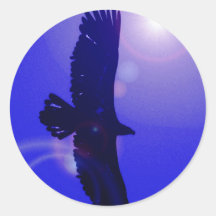 Eagle Wings Round Stickers