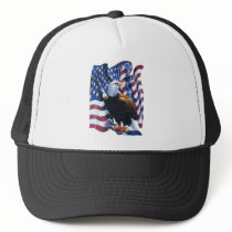Eagle with American flag Hat
