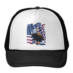 Eagle with American flag Hat