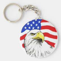 Eagle with Flag Keychain