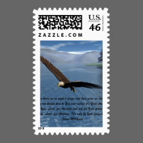 Eagle with Poem postage