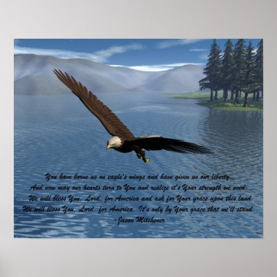 Eagle with Poem Print by jasonmit