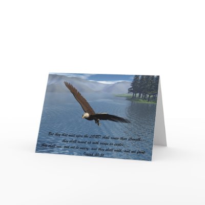 Eagle with Scripture Card by jasonmit