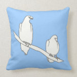 Eagles and Toucan Outline Drawing Pillow pillows