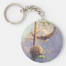 EAGLE'S NEST by SHARON SHARPE Keychain