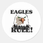 EAGLES Rule! Round Stickers