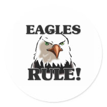 EAGLES Rule! stickers by AnimalShirts EAGLES Rule! stickers