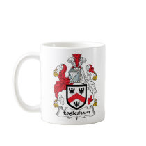 Eaglesham Family Crest mugs by coatsofarms Eaglesham Family Crest mugs