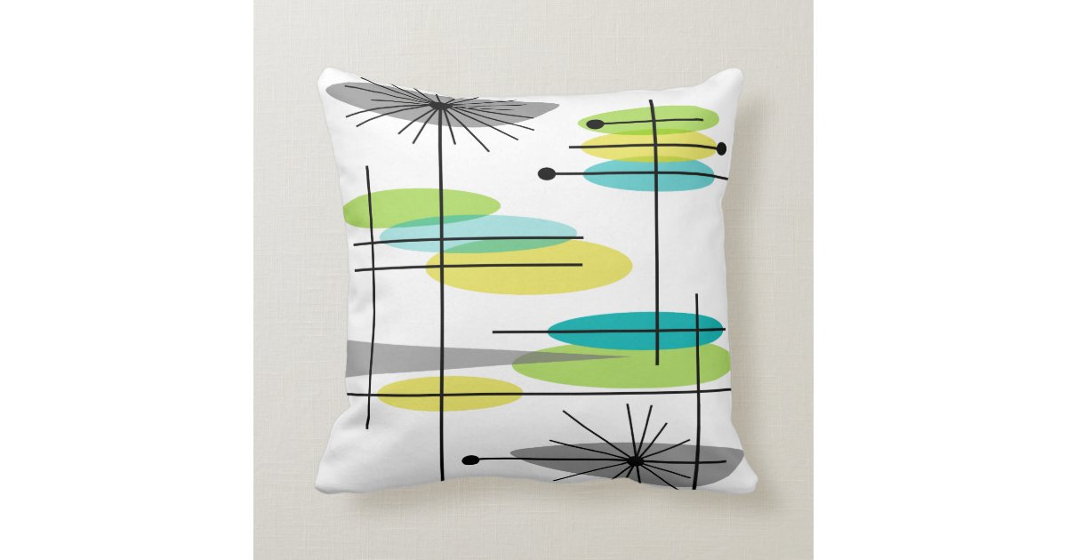 Eames Inspired Pillow Design Mid Century #8 Zazzle