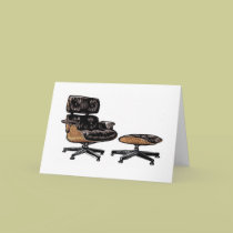 Eames Lounge Chair and Ottoman Greeting Card