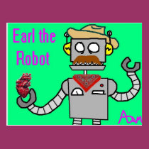 Earl the Robot postcards