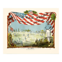 Earliest Baseball Print by paperoak Earliest Baseball Print