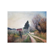 EARLIEST SPRING IN VERNALESE / Tuscany Landscape Canvas Prints