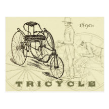 Early 1890s Tricycle Post Card