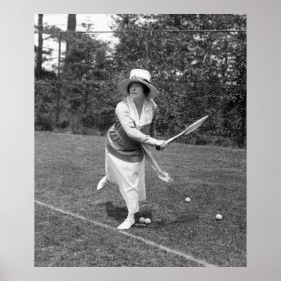 Roaring Twenties Fashion Women Sports on Tennis 1910s Or 1920s