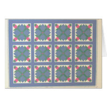 Early American Bear's Paw Quilt Notecard
