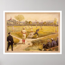 Early Baseball Print 1887