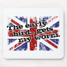 Early bird gets my worm mouse pads