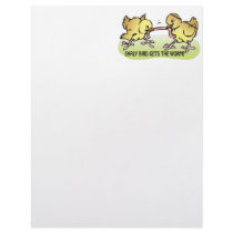 Early Bird Gets The Worm Letterhead
