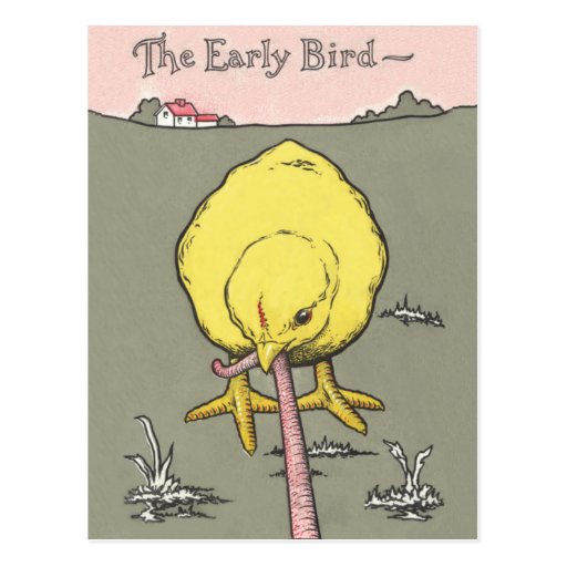 Early Bird Real Estate Prospecting Postcard Zazzle