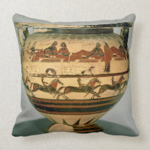Early Corinthian black-figure column-krater depict Pillow