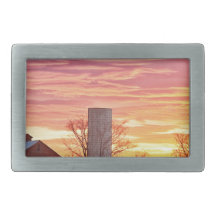 Early Country Morning Sunrise Belt Buckle
