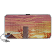 Early Country Morning Sunrise Laptop Speakers