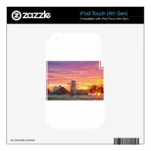 Early Country Morning Sunrise Decals For iPod Touch 4G