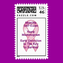 Early Detection Breast Cancer Stamp stamps