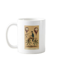 Early FLIGHT Illustration Balloon Cycle Art Coffee Mug