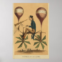 Early FLIGHT Illustration Balloon Cycle Art Posters