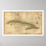 Early Island Of Cuba Map 1639 Poster
