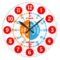 Early learning learn to tell time wall clock