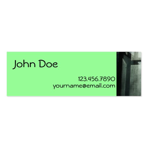 Early Morning In Boston - skinny Business Card Template (back side)
