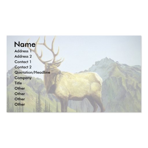 Early morning mist, Elk Business Cards