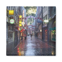 Early Morning Rain -- Amsterdam in November Magnet