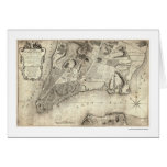 Early New York City Map 1776 Greeting Cards
