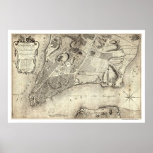 Early New York City Map 1776 Print