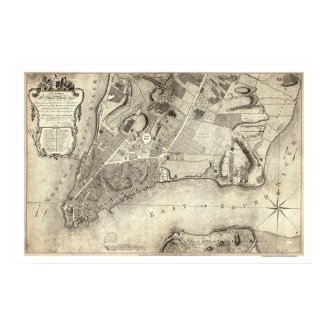 Early New York City Map 1776 Print