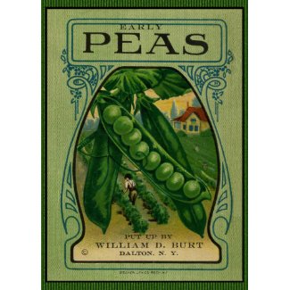 Early Peas Vintage Seed Packet card