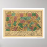 Early Pennsylvania Railroad Map 1829 Print