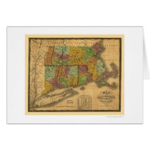 Early Railroad Map 1831 Greeting Cards