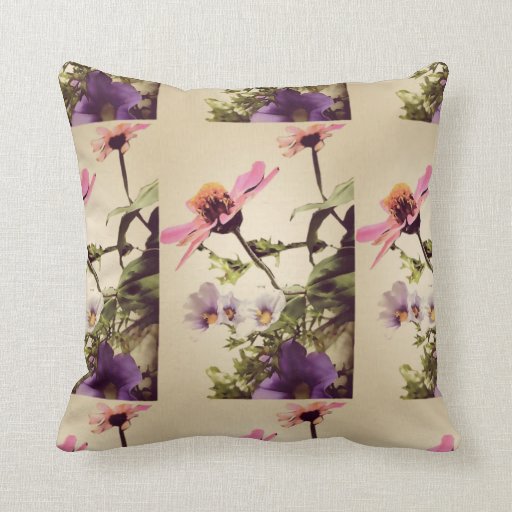 Early spring fowers Throw Pillow-Victorian Style 2 Throw Pillow Zazzle