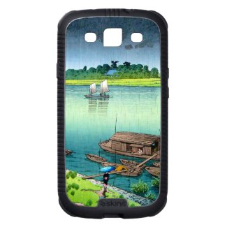 Early Summer Rain Kawase Hasui river scenery Samsung Galaxy S3 Cover
