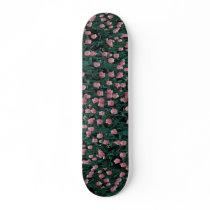 Early tulips, pink skate boards